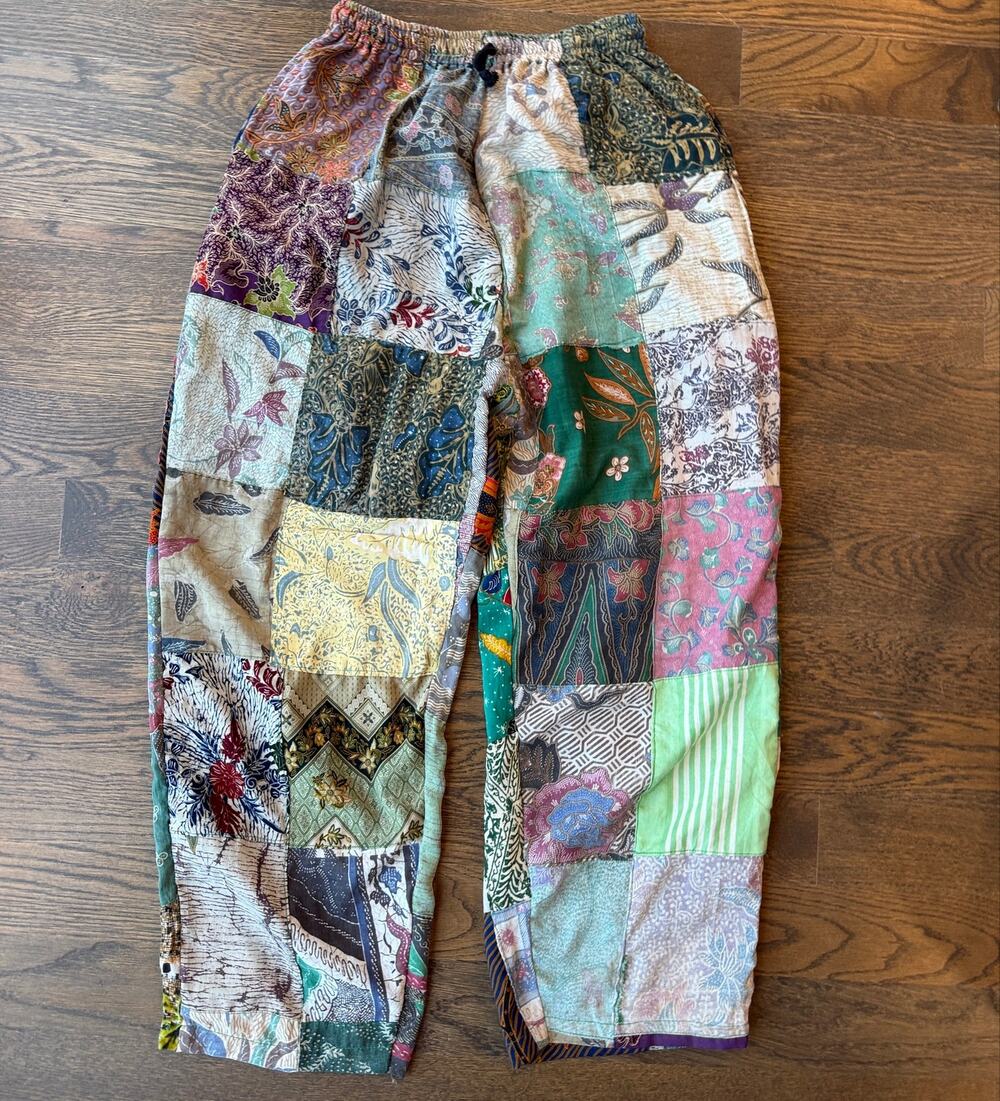 Jaded Gypsy Patchwork Pants Elastic L XL
